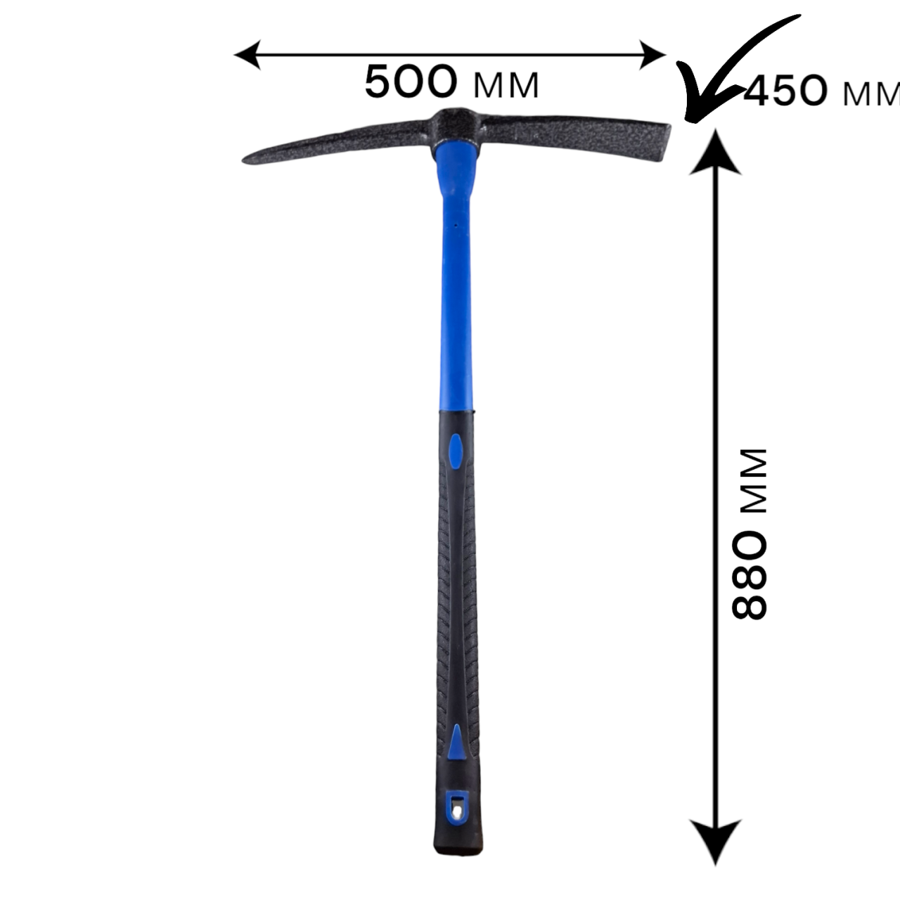 кирка с фиберглассовой рукояткой 2 кг., 500x45x880 мм оптом