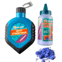 Набор для разметки: малярный шнур 10 м + краска разметочная 110 гр., "Maximum" MX 05051