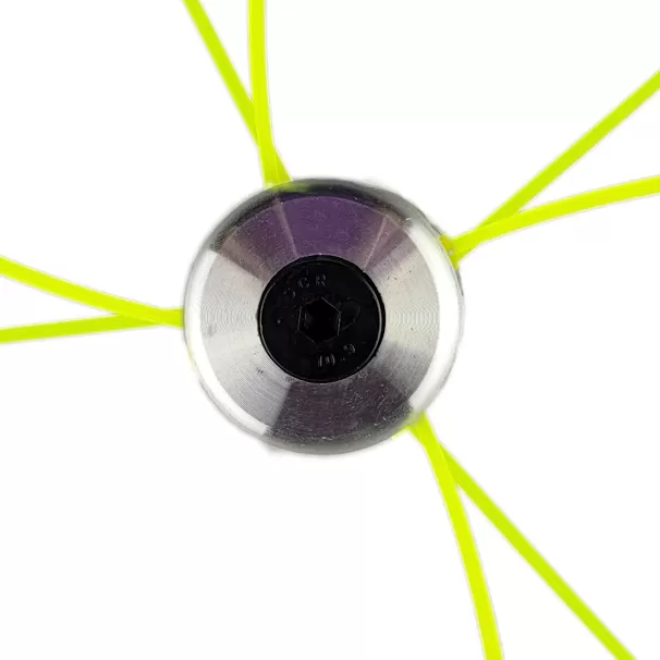 Катушка для триммера, "Бочка", алюминий, хромированная