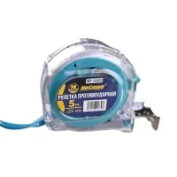 Рулетка противоударная (прозрачная) 5 м × 25 мм, "MAXIMUM" MX 18327